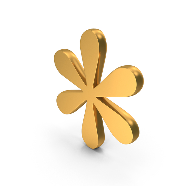 Logo: Asterisk Icon Gold PNG & PSD Images