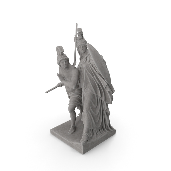 Athena Protects Hero Stone Statue PNG Images & PSDs for Download ...