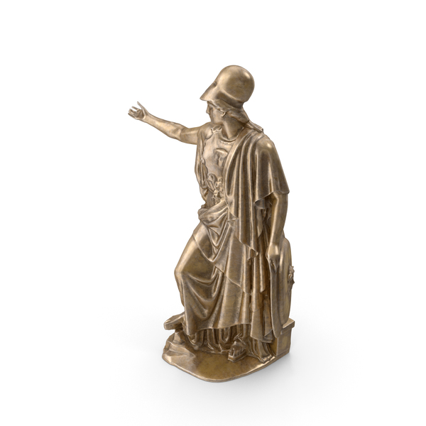 Athena with Shield Bronze PNG & PSD Images
