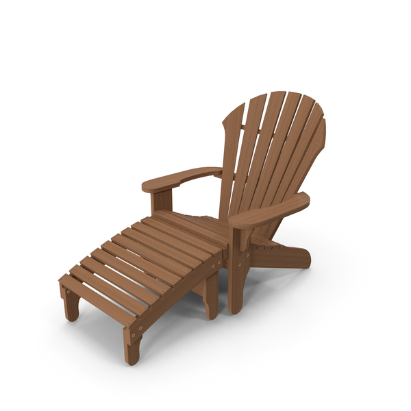 Lawn: Atlantic Adirondack Chair and Footrest PNG & PSD Images