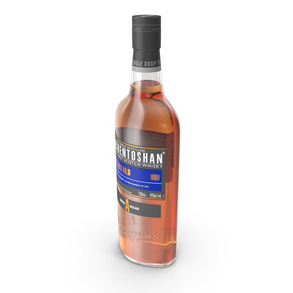 Whiskey: Auchentoshan 18 Years Old Whisky Bottle PNG & PSD Images