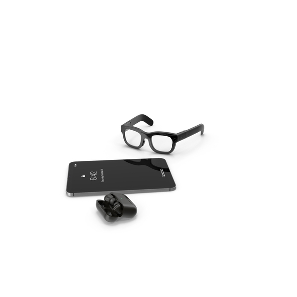 Phone: Augmented Reality Glasses With Tablet And Earbuds PNG & PSD Images Phone: Augmented Reality Glasses With Tablet And Earbuds PNG & PSD Images