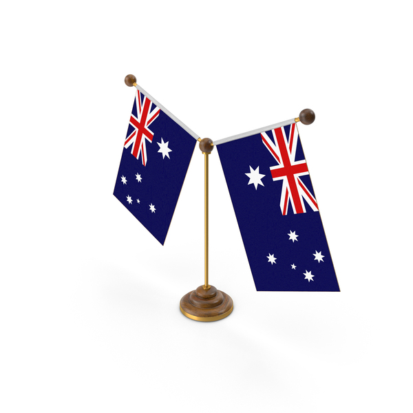 Australia Country Y Shaped Double Table Flag Stand PNG & PSD Images
