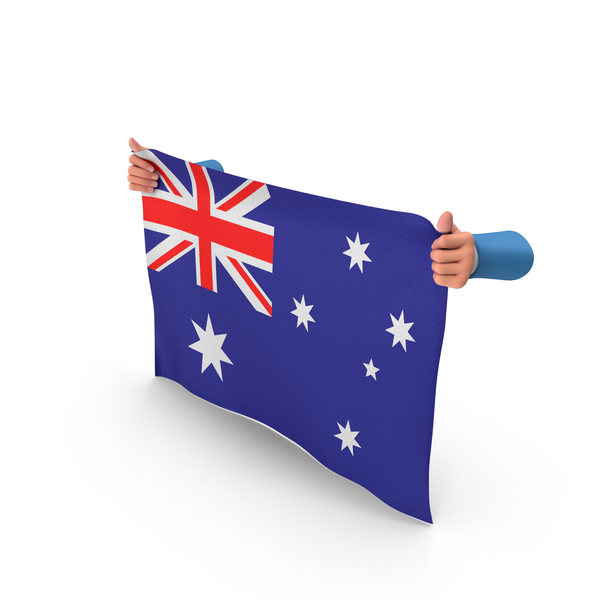 Australia Hand Holding Flag PNG & PSD Images