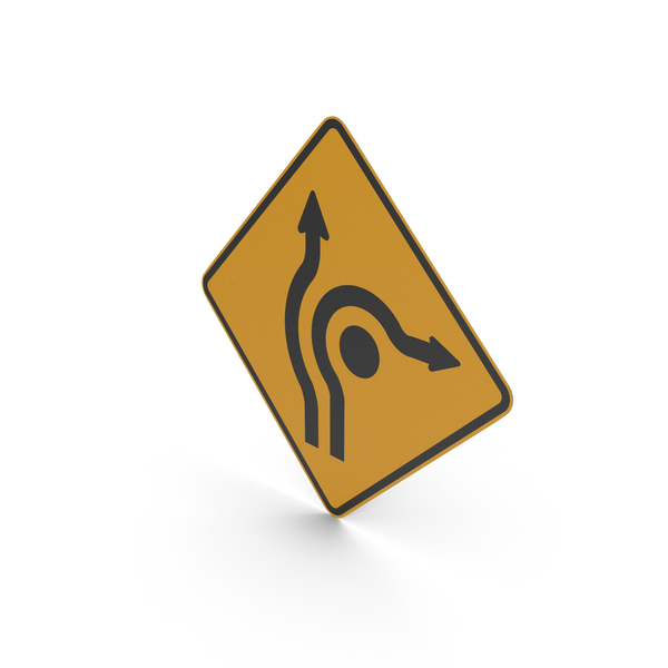 Australian Roundabout Directional Lanes Sign PNG & PSD Images
