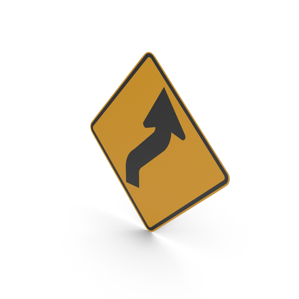 Traffic: Australian Signs Double Curve First to Right PNG & PSD Images