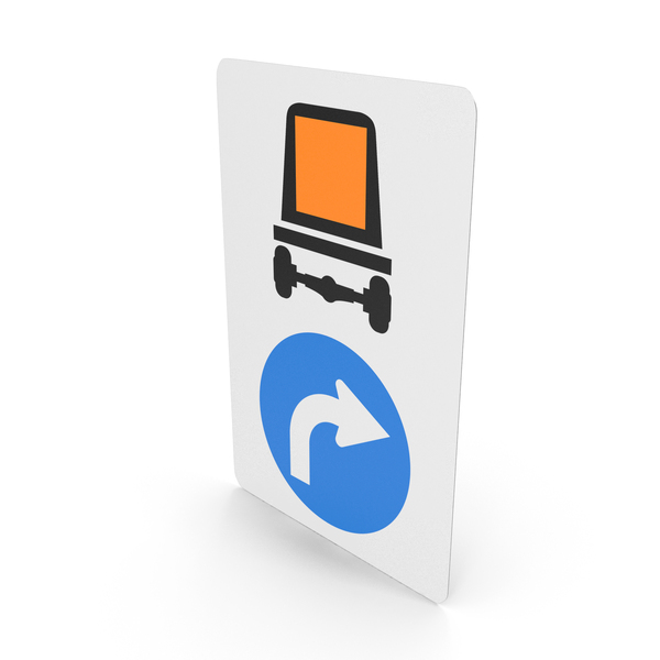 Traffic Signs: Austrian Sign Prescribed Direction For Transport With Dangerous Goods PNG & PSD Images