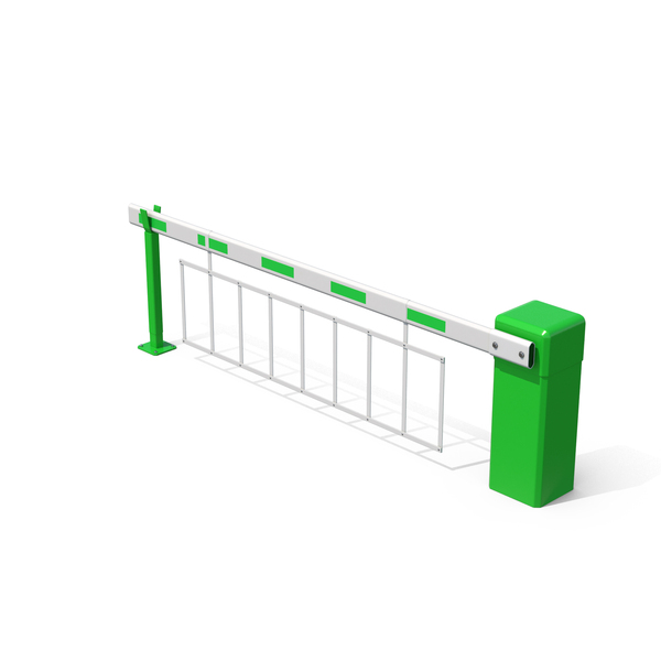 Traffic: Automatic Road Barrier Green PNG & PSD Images