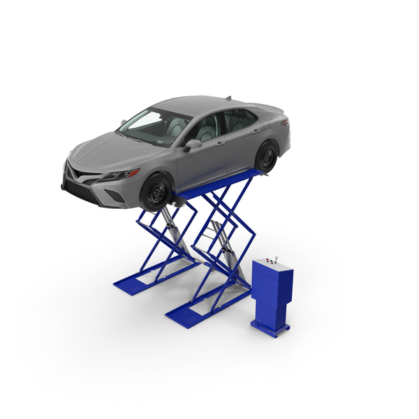 Automotive Scissor Lift with Sedan PNG Images & PSDs for Download ...