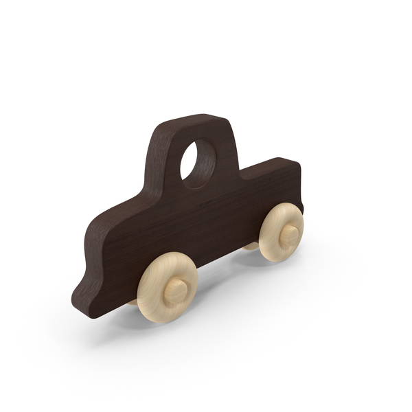 Baby Wooden Car Dark Brown PNG & PSD Images