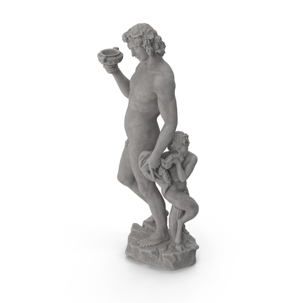 Statue: Bacchus with Satyre Stone PNG & PSD Images Statue: Bacchus with Satyre Stone PNG & PSD Images