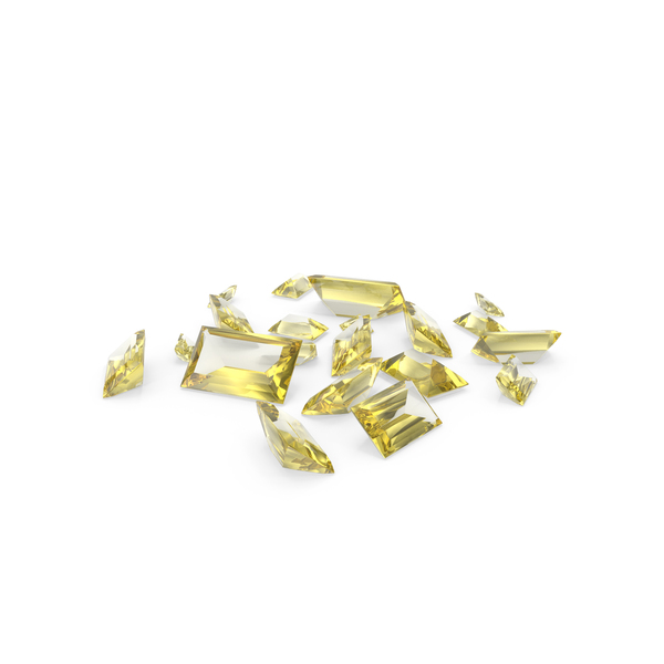 Sapphire: Baguette Cut Yellow Sapphires PNG & PSD Images
