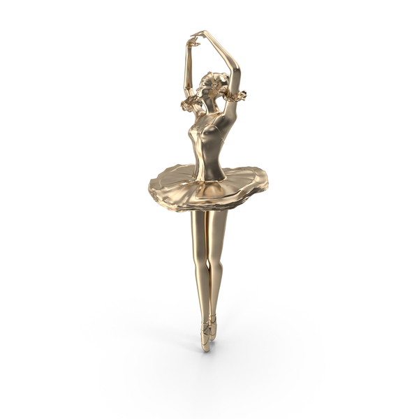 Dancer: Ballerina Figurine With Hands Up PNG & PSD Images