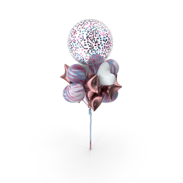Streamer: Balloon Composition With Big Glitter Confetti Balloon PNG & PSD Images Streamer: Balloon Composition With Big Glitter Confetti Balloon PNG & PSD Images