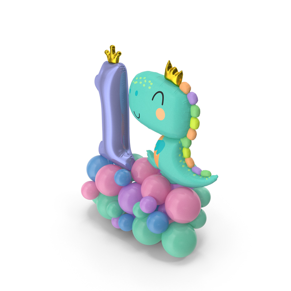 Holiday Accessories: Balloon Composition With Inflatable Dino Toy PNG & PSD Images Holiday Accessories: Balloon Composition With Inflatable Dino Toy PNG & PSD Images