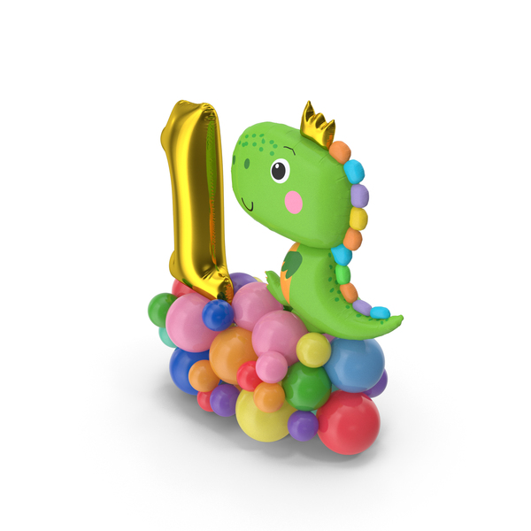 Holiday Accessories: Balloon Composition With Inflatable Dino Toy PNG & PSD Images Holiday Accessories: Balloon Composition With Inflatable Dino Toy PNG & PSD Images
