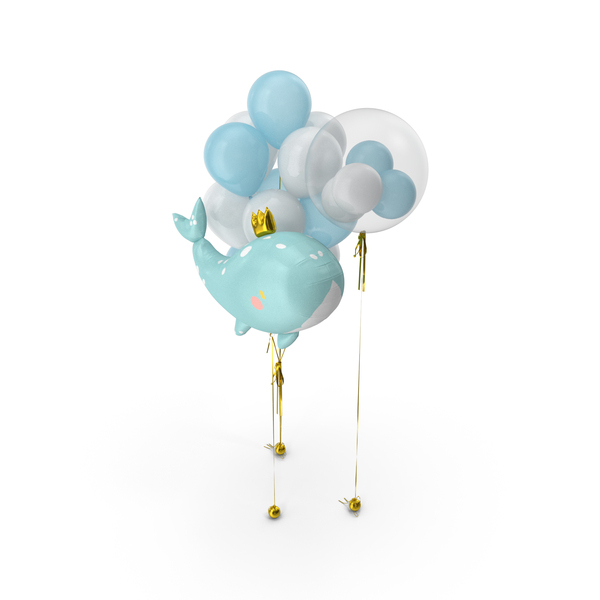 Holiday Accessories: Balloon Composition With Whale Foil Inflatable Toy PNG & PSD Images Holiday Accessories: Balloon Composition With Whale Foil Inflatable Toy PNG & PSD Images