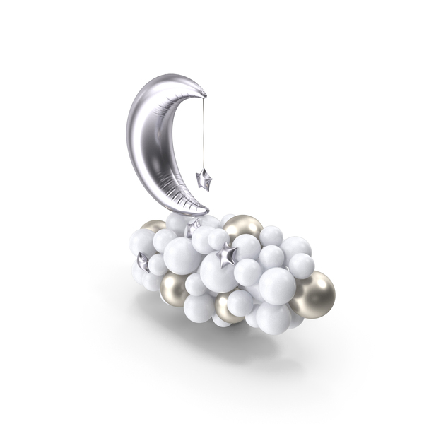 Balloons: Balloon Decoration Half Moon with Cloud PNG & PSD Images Balloons: Balloon Decoration Half Moon with Cloud PNG & PSD Images
