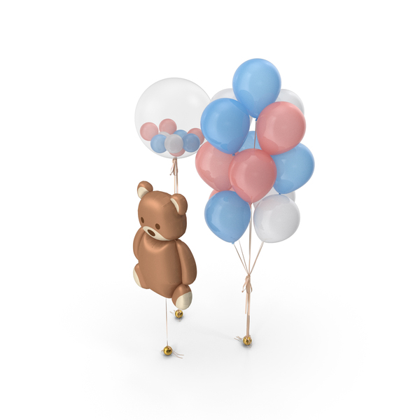 Holiday Accessories: Balloons Decoration For Birthday PNG & PSD Images