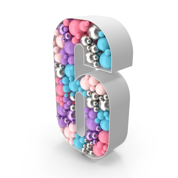 Holiday Accessories: Balloons Decoration Number Six PNG & PSD Images Holiday Accessories: Balloons Decoration Number Six PNG & PSD Images
