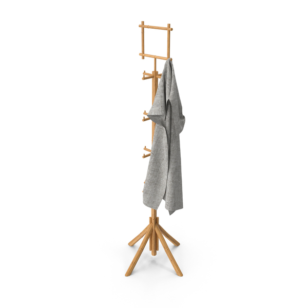 Coat Tree: Bamboo Hanger PNG & PSD Images