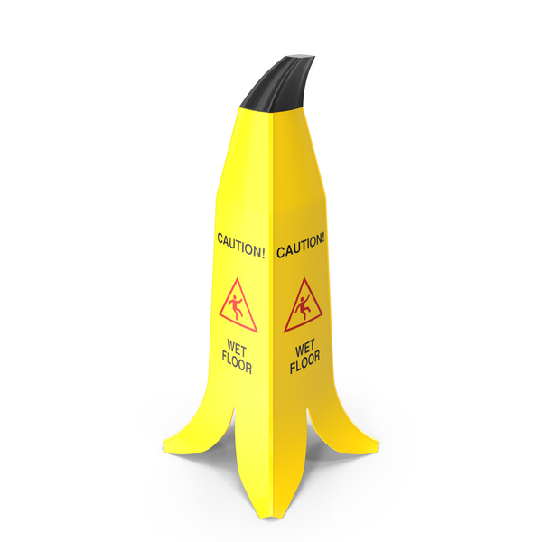 Banana Cone Caution Wet Floor Sign 60cm PNG Images & PSDs for Download ...