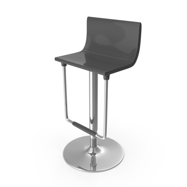 Bar Stool Black Plastic PNG & PSD Images