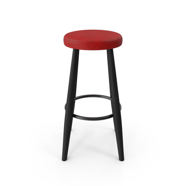 Bar Stool Black Red PNG & PSD Images