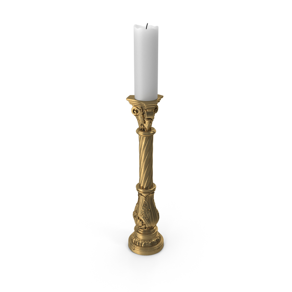 Candlestick: Baroque Candle Holder PNG & PSD Images Candlestick: Baroque Candle Holder PNG & PSD Images