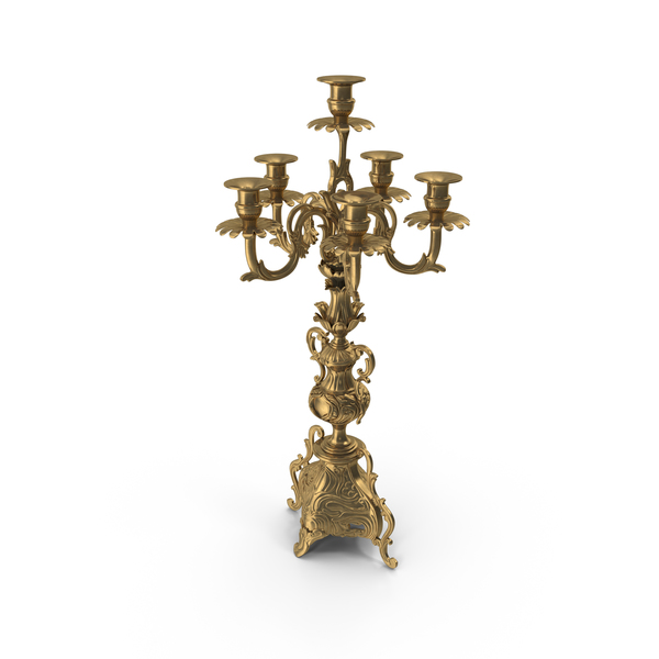 Candlestick: Baroque Candle Holder PNG & PSD Images