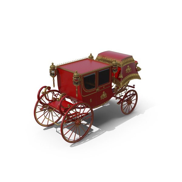 Baroque Carriage Red PNG & PSD Images