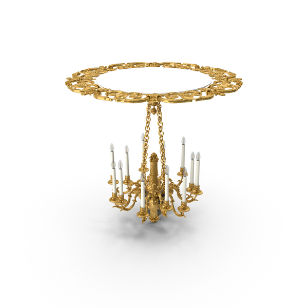 Baroque Chandelier with LED Bulbs PNG & PSD Images Baroque Chandelier with LED Bulbs PNG & PSD Images