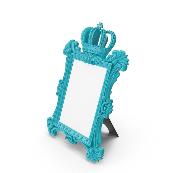 Picture: Baroque Photo Frame Blue Green PNG & PSD Images