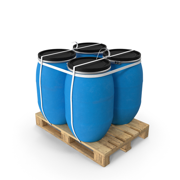 Barrel Plastic Single Pallet Secured PNG & PSD Images Barrel Plastic Single Pallet Secured PNG & PSD Images