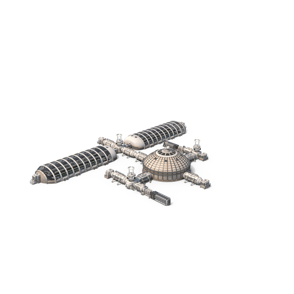 Futuristic Building: Base Greenhouse Space Colonization PNG & PSD Images