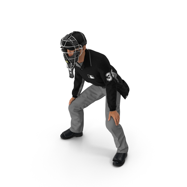 Baseball Umpire with Protective Mask Ready Pose PNG & PSD Images Baseball Umpire with Protective Mask Ready Pose PNG & PSD Images
