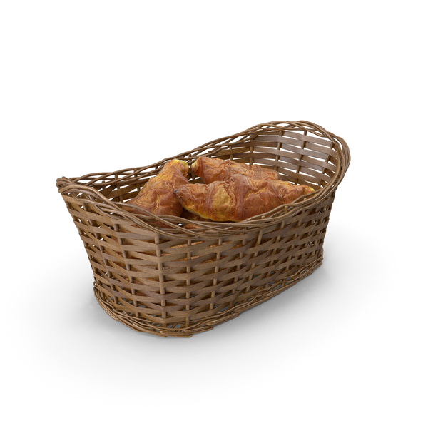 Croissant: Basket With Croissants PNG & PSD Images