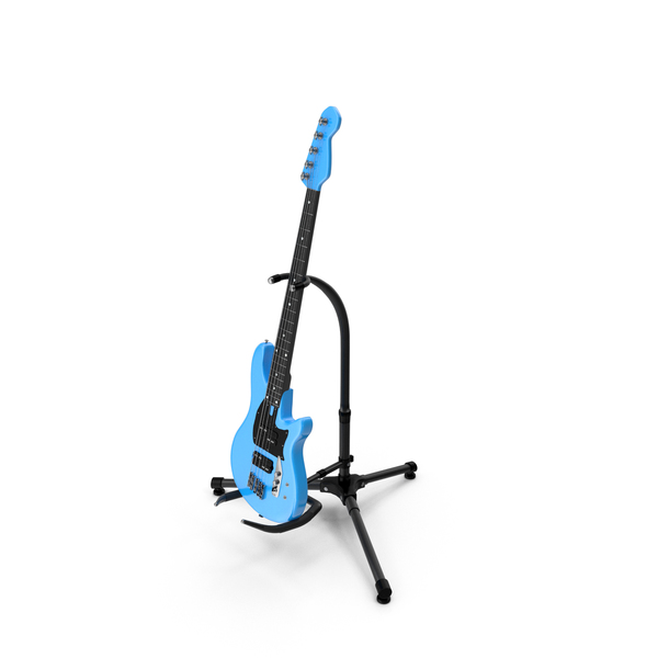 Electric: Bass Guitar On A Stand PNG & PSD Images