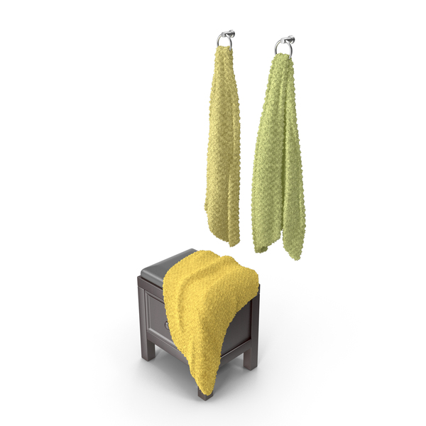 Stool: Bath Bench and Towels PNG & PSD Images Stool: Bath Bench and Towels PNG & PSD Images