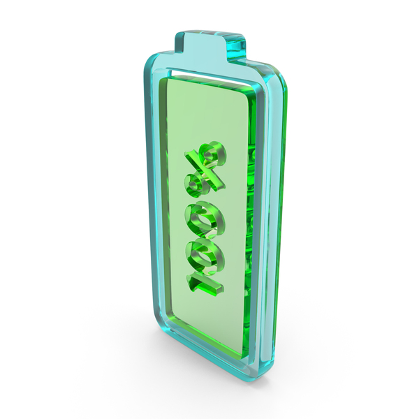 Symbols: Battery 100 Percent Charged Full Icon PNG & PSD Images