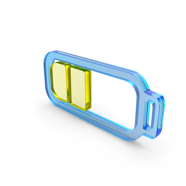 Symbols: Battery Half Charge 50% Two Bars Symbol PNG & PSD Images