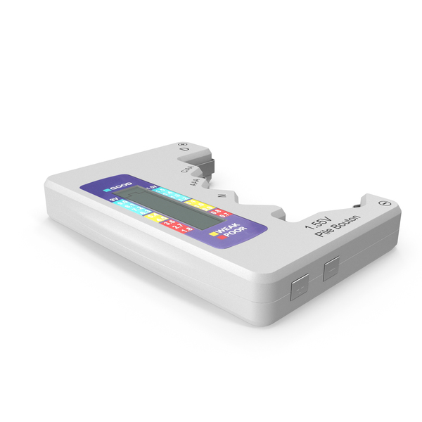 Electrical Accessories: Battery Tester White PNG & PSD Images
