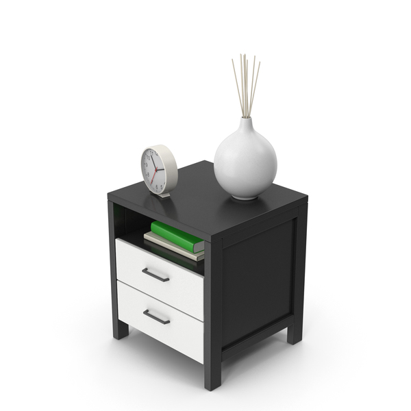 Night Stand: Bedside Table Set Black White PNG & PSD Images Night Stand: Bedside Table Set Black White PNG & PSD Images