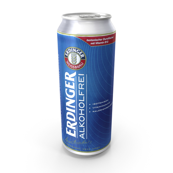 Beer Can Erdinger Alkoholfrei Alcohol Free 500ml PNG & PSD Images