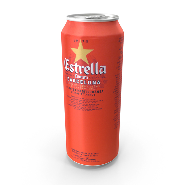 Beer Can Estrella Damm Barcelona 500ml PNG & PSD Images
