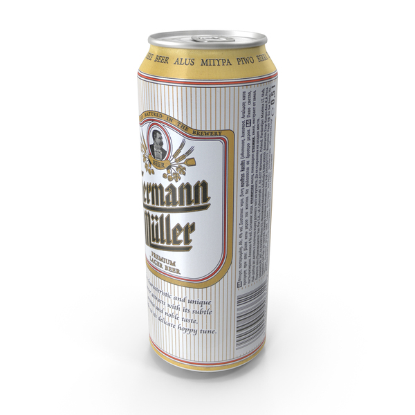Beer Can Hermann Muller 500ml PNG & PSD Images