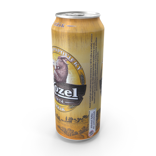 Beer Can Kozel Lezak 500ml PNG & PSD Images