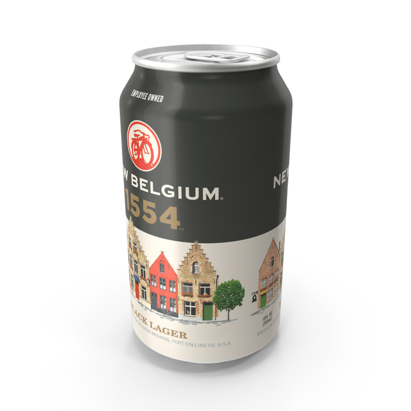 Beer Can New Belgium 1554 Black Lager 12fl oz PNG & PSD Images