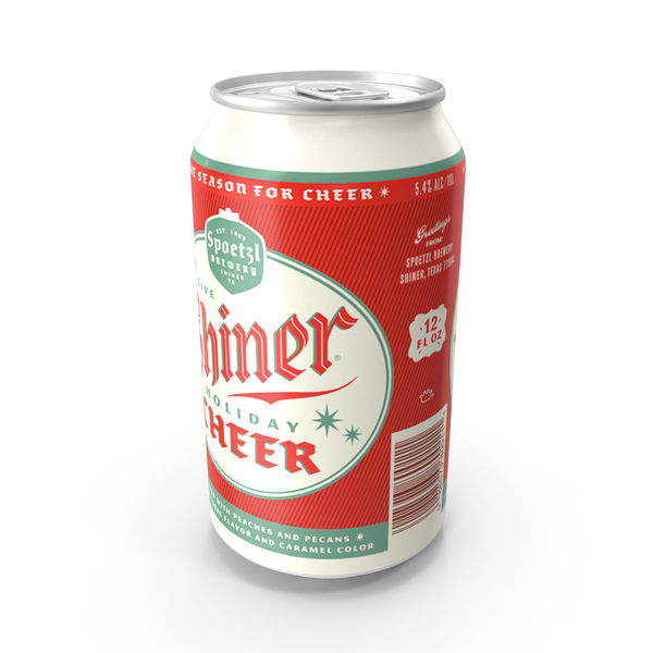 Beer Can Spoetzl Shiner Holiday Cheer 12fl oz PNG & PSD Images