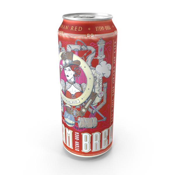 Beer Can Steam Brew German Red 500ml PNG & PSD Images Beer Can Steam Brew German Red 500ml PNG & PSD Images